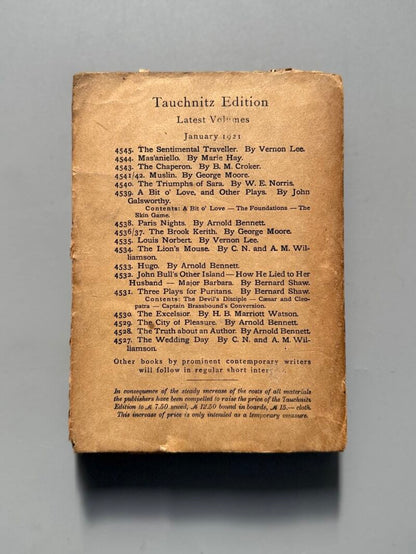 In the days of the comet, H. G. Wells - Bernhard Tauchnitz, 1906