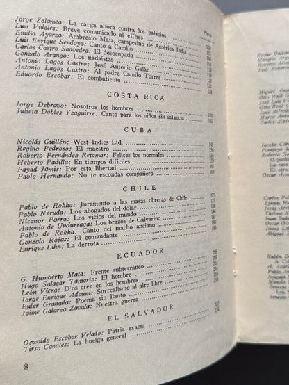 Mester de rebeldía de la poesía hispanoamericana, Ramiro Lagos. Firmado - Ediciones Dos Mundos, 1974