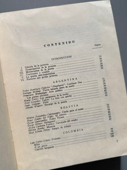 Mester de rebeldía de la poesía hispanoamericana, Ramiro Lagos. Firmado - Ediciones Dos Mundos, 1974