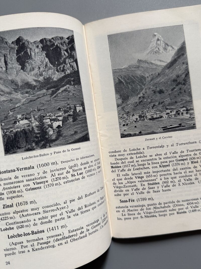 Suiza. Pequeña guía de las más hermosas regiones - Oficina Nacional suiza del turismo, 1926