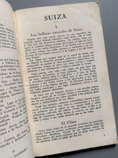 Suiza. Pequeña guía de las más hermosas regiones - Oficina Nacional suiza del turismo, 1926