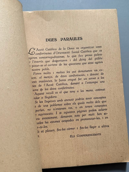 Qüestions socials d'actualitat - Acció Catolica de la Dona, 1931