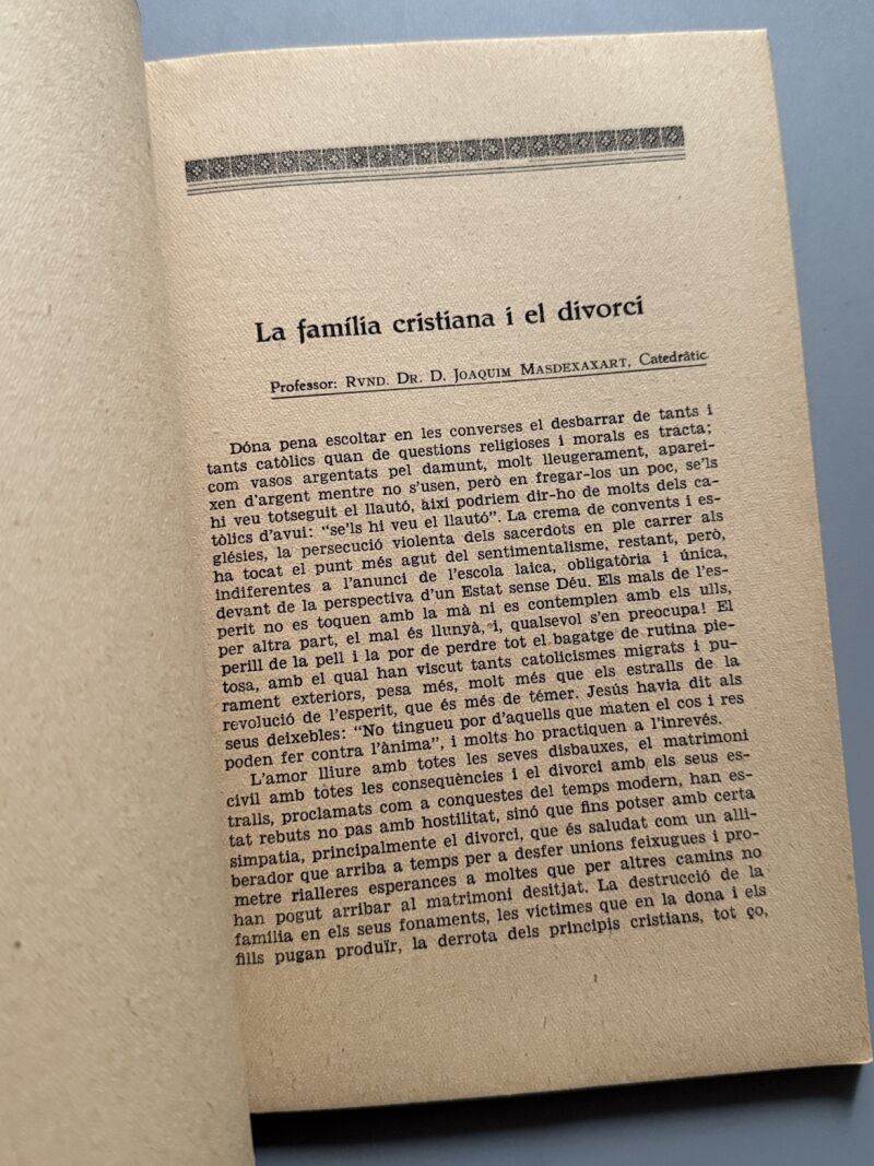 Qüestions socials d'actualitat - Acció Catolica de la Dona, 1931