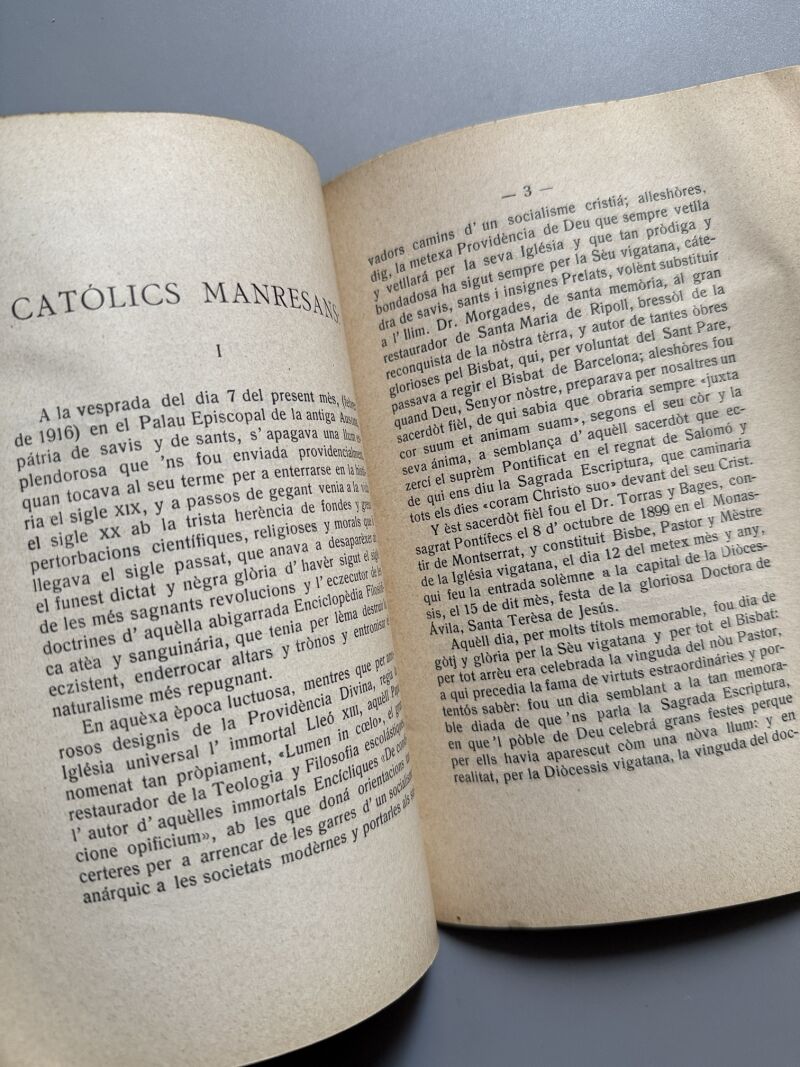 Article necrológic Josèp Torras y Bages, Josèp Alabèrn - Manresa, 7 de febrer de 1916