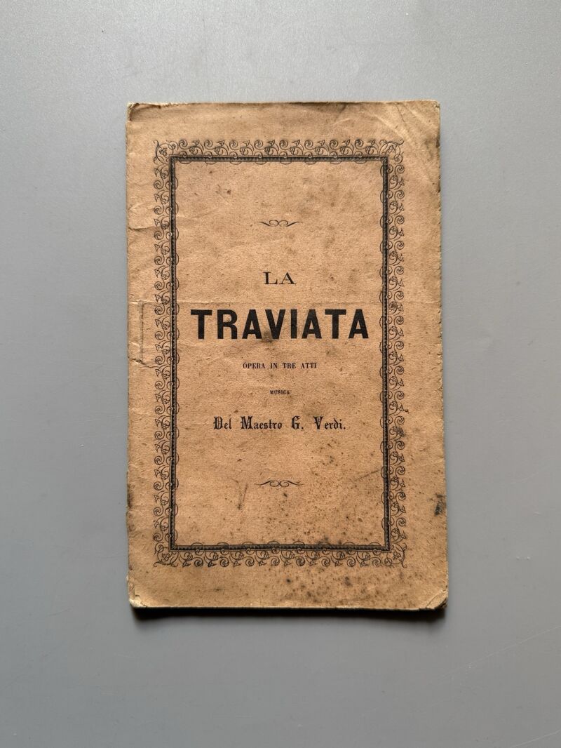La Traviata, Verdi - Imprenta de Tomas Gorchs, 1871