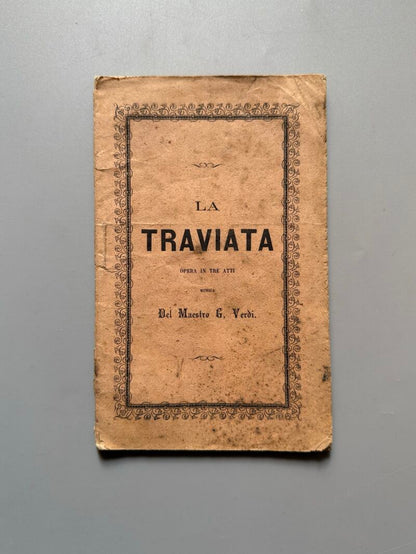 La Traviata, Verdi - Imprenta de Tomas Gorchs, 1871