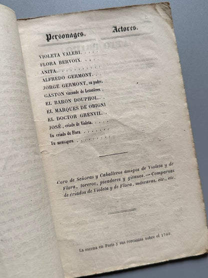 La Traviata, Verdi - Imprenta de Tomas Gorchs, 1871