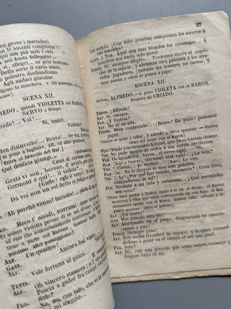 La Traviata, Verdi - Imprenta de Tomas Gorchs, 1871