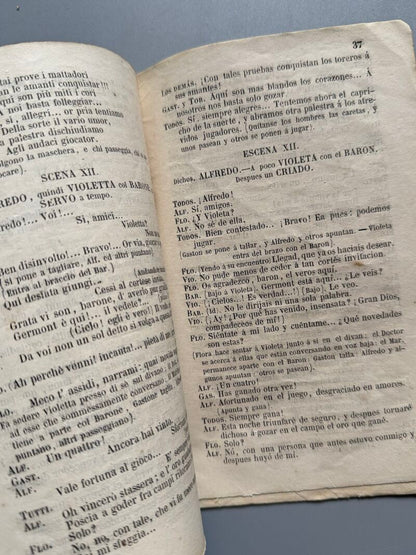 La Traviata, Verdi - Imprenta de Tomas Gorchs, 1871
