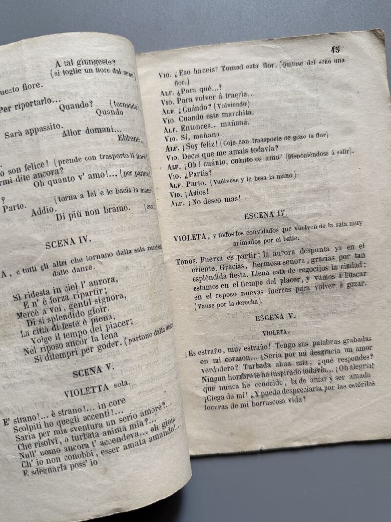 La Traviata, Verdi - Imprenta de Tomas Gorchs, 1871