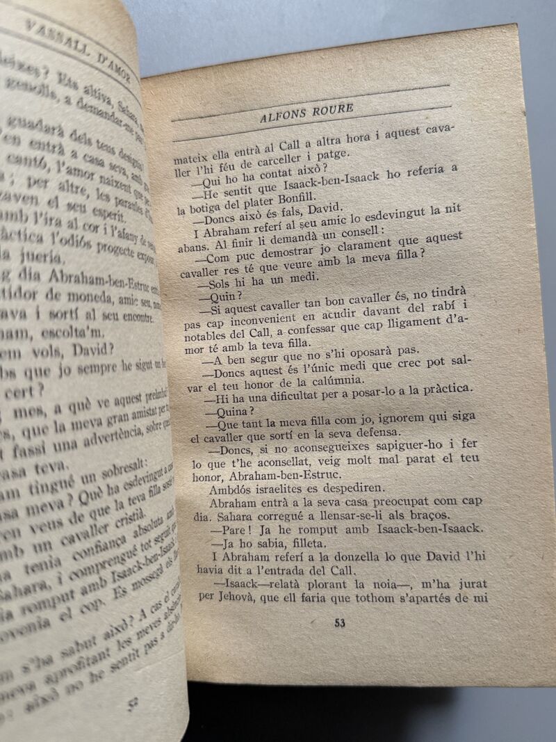 Vassall d'amor, Alfons Roure - Domènez Garrofé, 1924