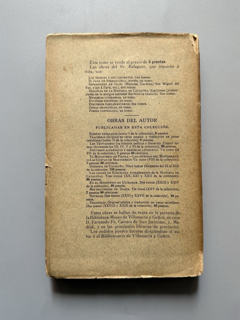 Tragedias, Víctor Balaguer - Tipo-Litografía de Luís Tasso, 1891