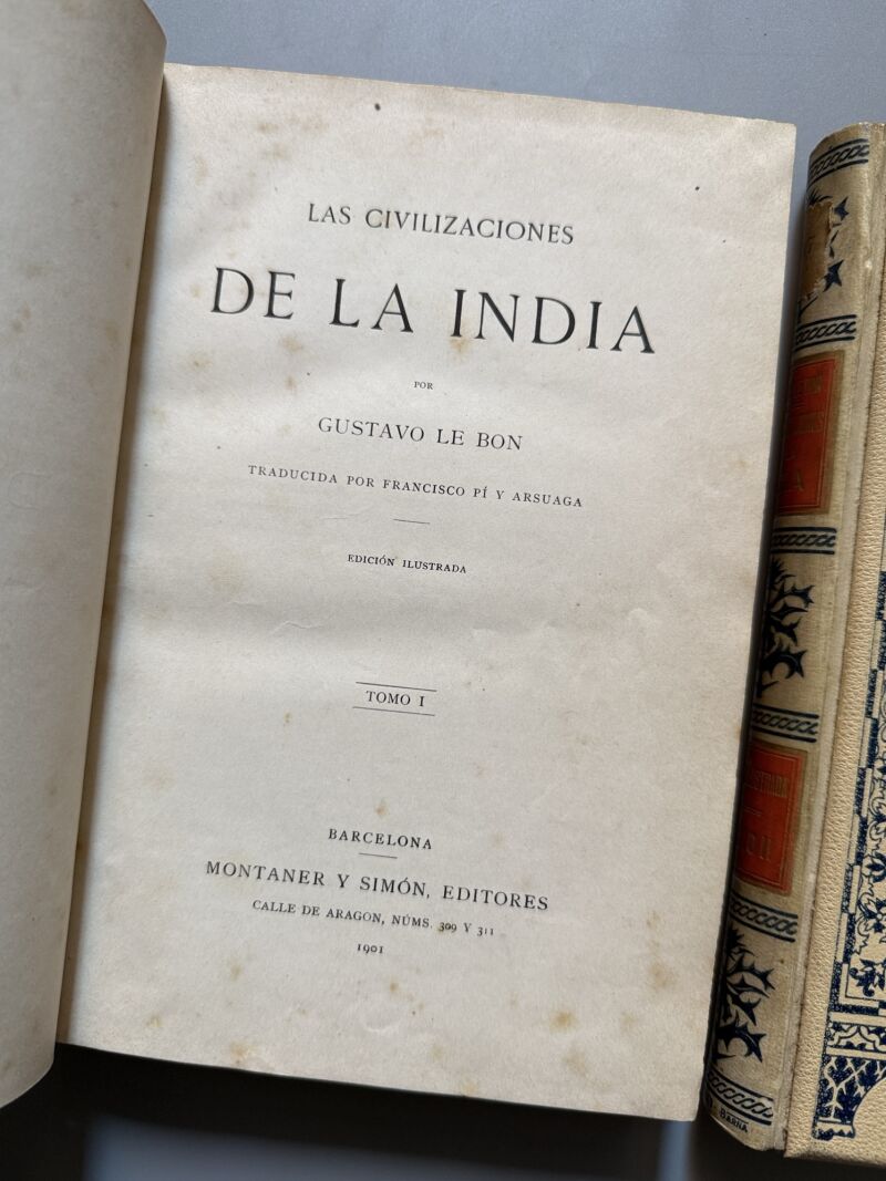 Las civilizaciones de la India, Gustavo le Bon - Montaner y Simón, 1901