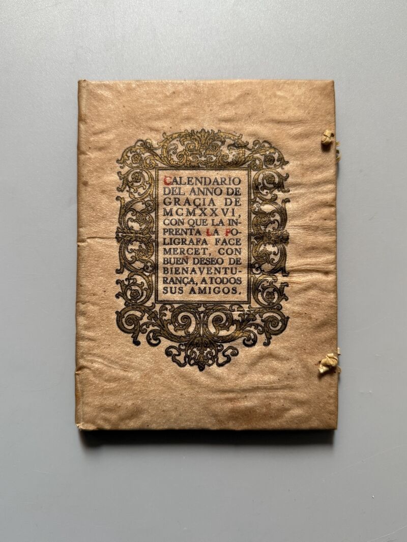 Calendario del anno de gracia MCMXXVI - la Poligrafa, 1925