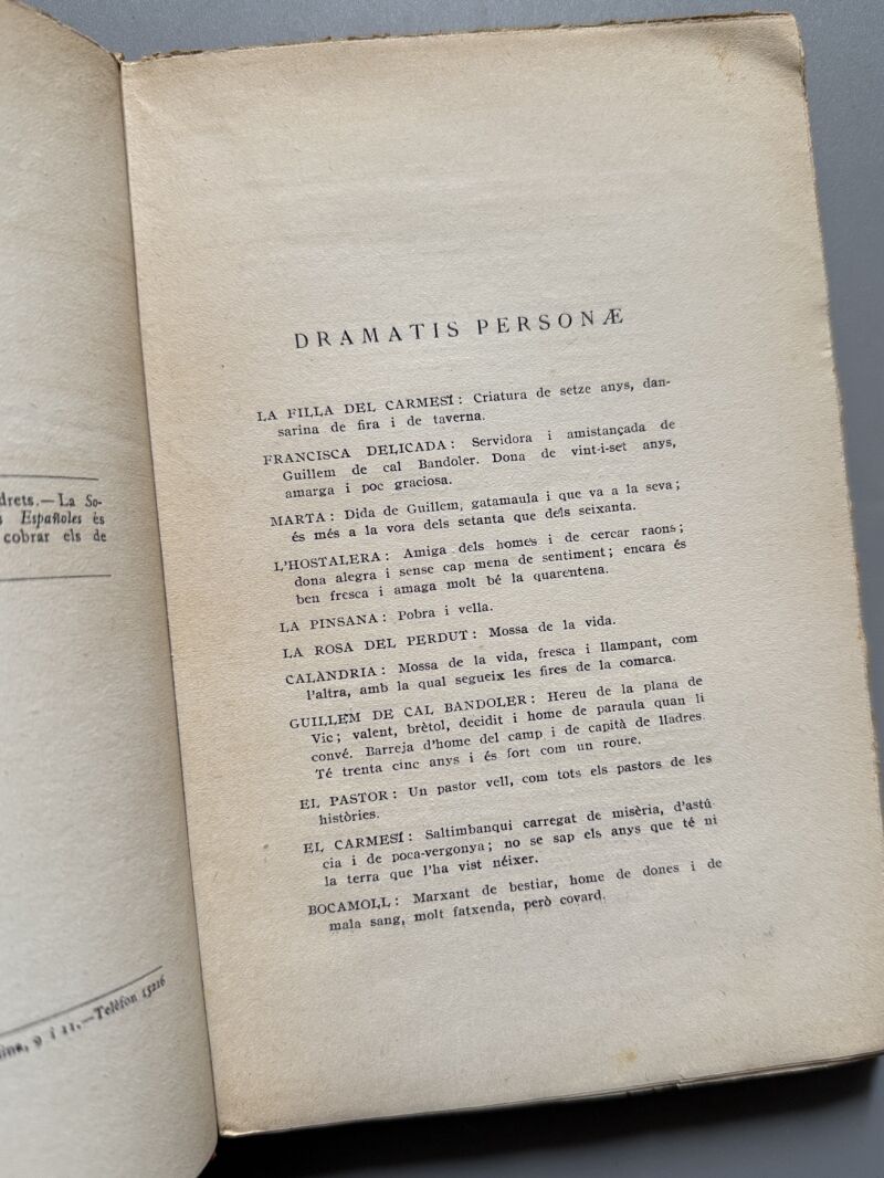 La filla del carmesí, Josep Mª de Segarra (numerado) - les Ales Esteses, 1929