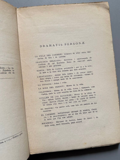 La filla del carmesí, Josep Mª de Segarra (numerado) - les Ales Esteses, 1929