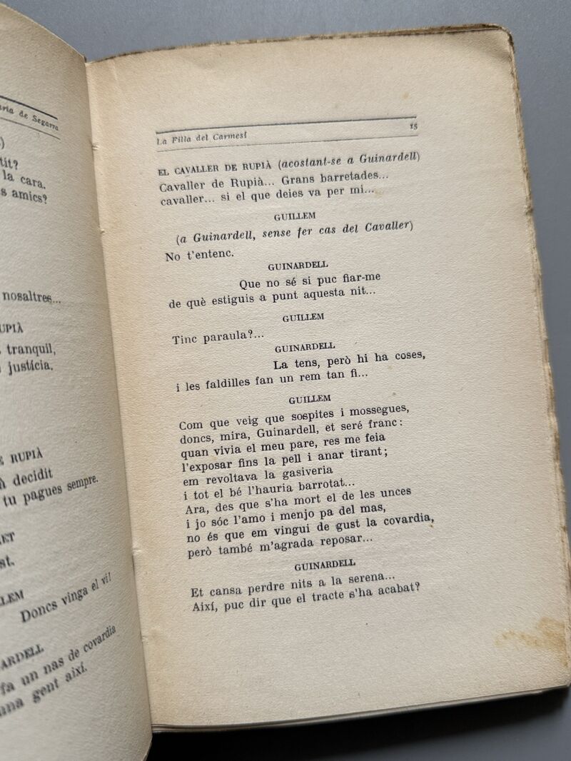 La filla del carmesí, Josep Mª de Segarra (numerado) - les Ales Esteses, 1929