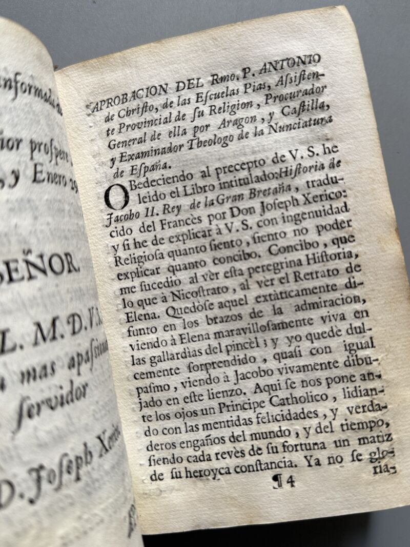 Historia de Jacobo II. Rey de la Gran Bretaña, Traducción de Joseph Xerico - Antonio Marin, 1746