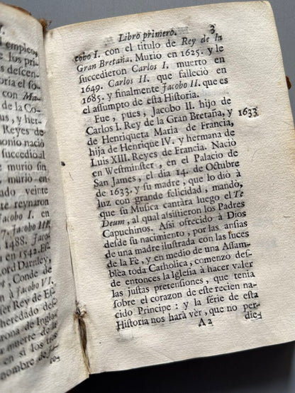 Historia de Jacobo II. Rey de la Gran Bretaña, Traducción de Joseph Xerico - Antonio Marin, 1746
