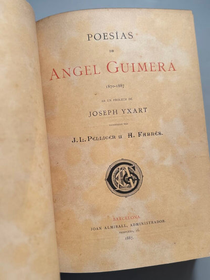 Poesías de Angel Guimerà 1870-1887 - Joan Almirall Administrador, 1887
