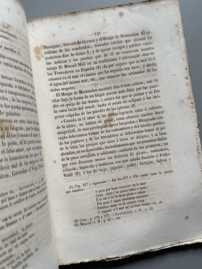 Apuntes para una historia de la sátira, Joaquin Rubió y Ors - Imprenta de Magriñá y Subirana, 1868