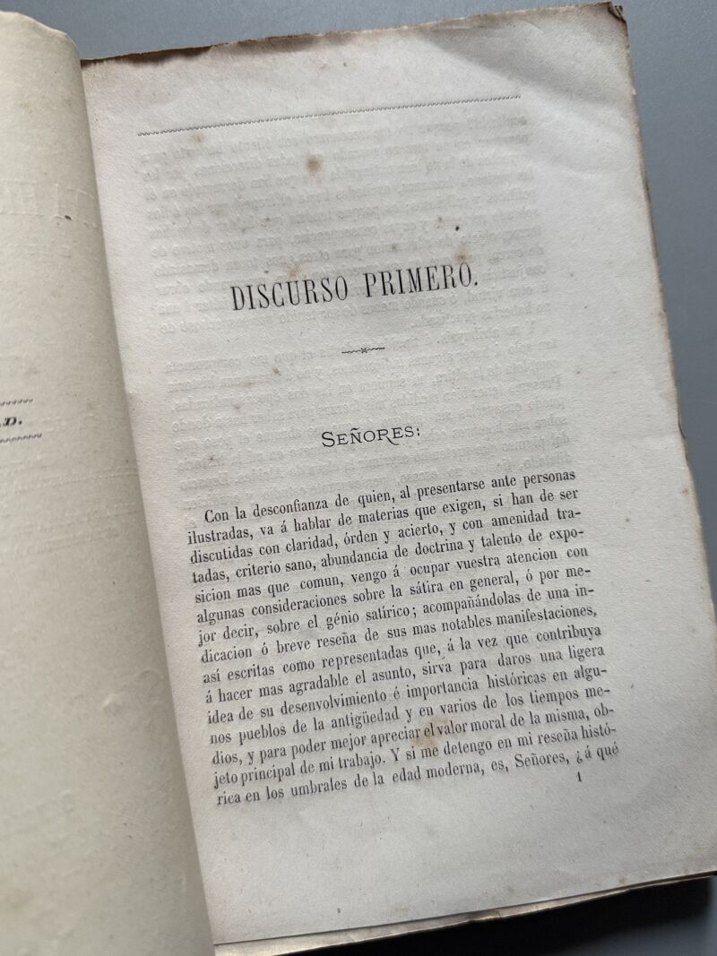 Apuntes para una historia de la sátira, Joaquin Rubió y Ors - Imprenta de Magriñá y Subirana, 1868