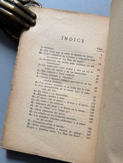 La risa del juicio. 18 ensayoides sobre la vida mental, Lorenzo Rodero - Sáez Hermanos, 1931