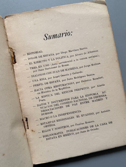 Nuestra España. III Revista mensual, Director: Alvaro Albornoz - la Habana, 1939