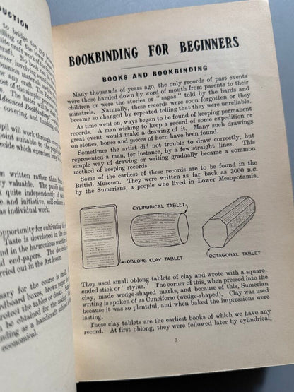 Bookbinding for begginers, J. Kay - Cassell and Company Limited, 1930