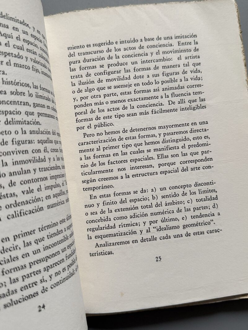 Espacio y tiempo en el arte actual, Leopoldo Hurtado (firmado) - Editorial Losada, 1941