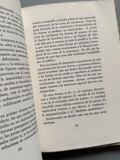 Espacio y tiempo en el arte actual, Leopoldo Hurtado (firmado) - Editorial Losada, 1941