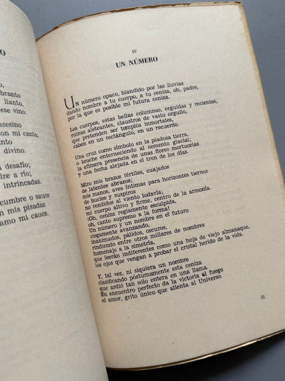 Los brazos en estela, Cristina Lacasa (firmado - primera edición) - Artis Estudios Gráficos, 1958