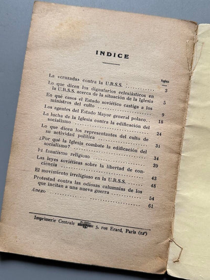 La lucha religiosa en la U.R.S.S, M. Sherwood - Editorial Sudam, ca. 1935