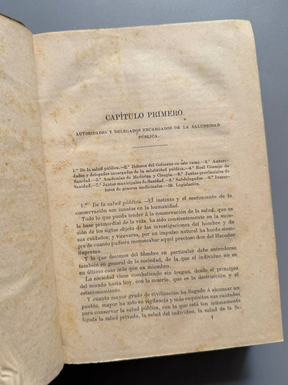 Tratado de sanidad y beneficencia, Fermín Abella - Imprenta de E. de la Riva, 1885