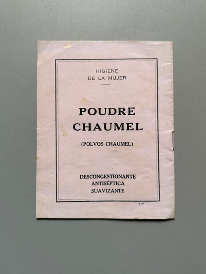 Higiene y medicina usuales, la Poudre chaumel - Paris, 1931