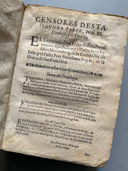 Parte segunda de las obras en prosa de Don Francisco de Quevedo - Melchor Sanchez, 1658