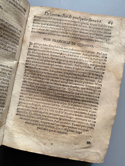 Parte segunda de las obras en prosa de Don Francisco de Quevedo - Melchor Sanchez, 1658