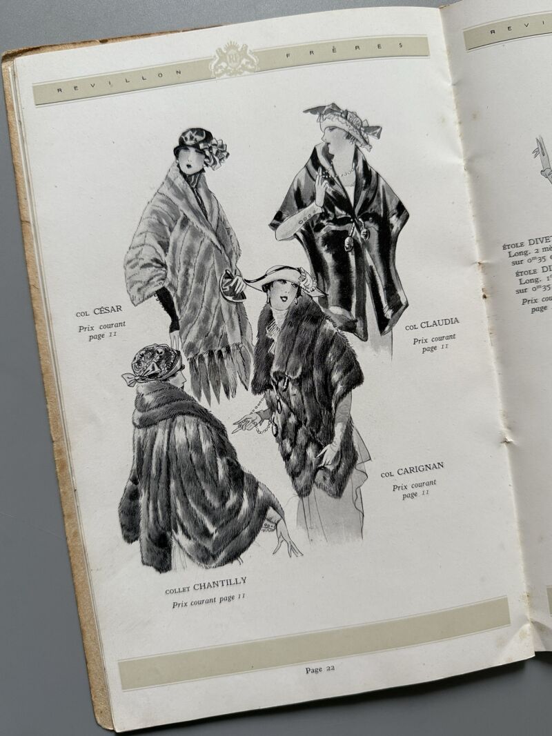 Catálogo Peletería Revillon Frères 1921-1922 - Draeger imp., 1921