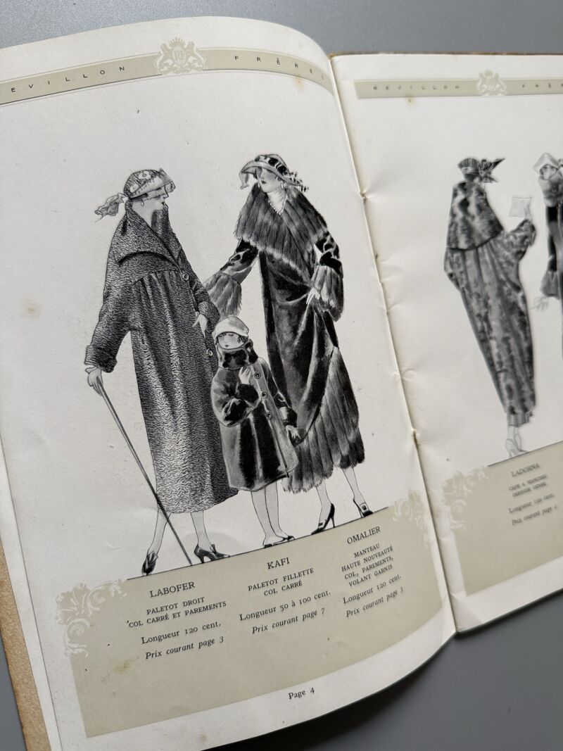 Catálogo Peletería Revillon Frères 1921-1922 - Draeger imp., 1921