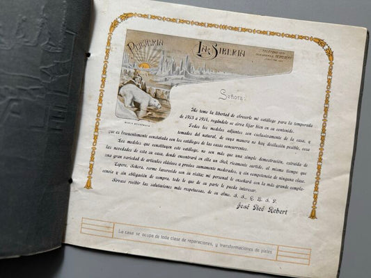 Catálogo Peletería la Siberia 1913-1914 - Imprenta Vda. F. Vidal, 1913