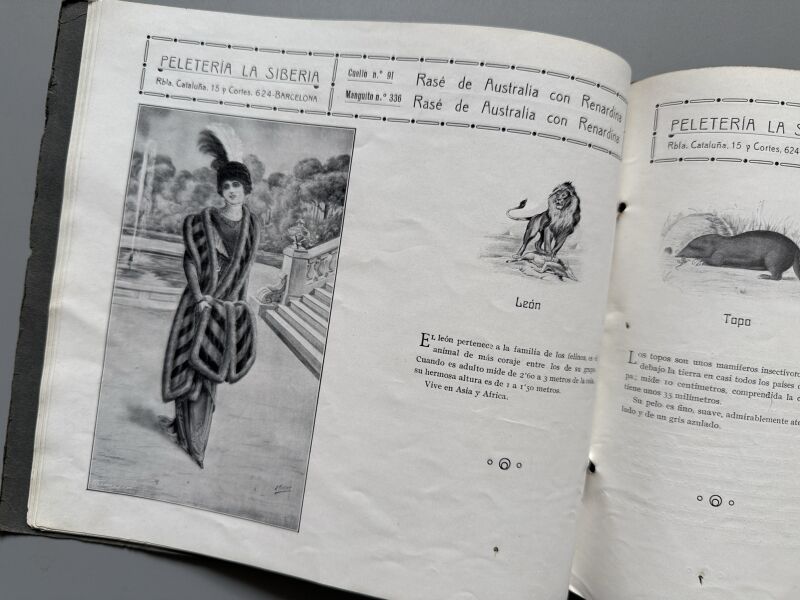 Catálogo Peletería la Siberia 1913-1914 - Imprenta Vda. F. Vidal, 1913