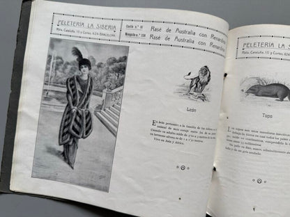 Catálogo Peletería la Siberia 1913-1914 - Imprenta Vda. F. Vidal, 1913