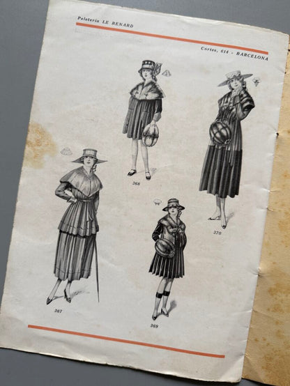 Catálogo Peletería le Renard, Barba, Fontanet y Cia - Barcelona, ca. 1920