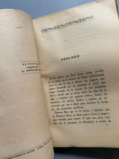 El problema de la muerte, Doctor Dariel - Editorial B. Bauza, 1925