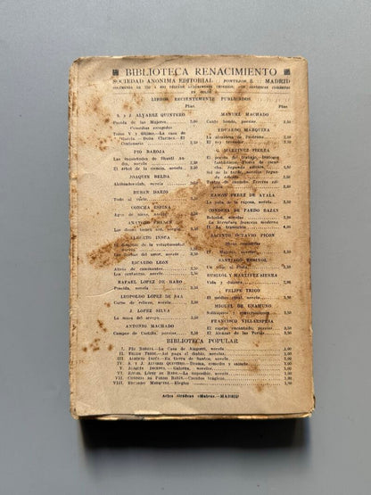 Malvaloca, Serafín y Joaquín Álvarez Quintero (1ª edición) - Renacimiento, 1912