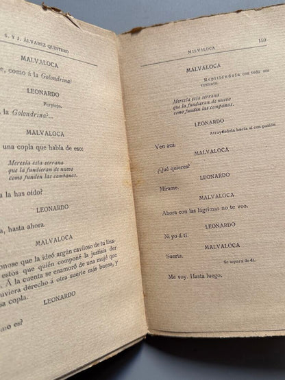 Malvaloca, Serafín y Joaquín Álvarez Quintero (1ª edición) - Renacimiento, 1912