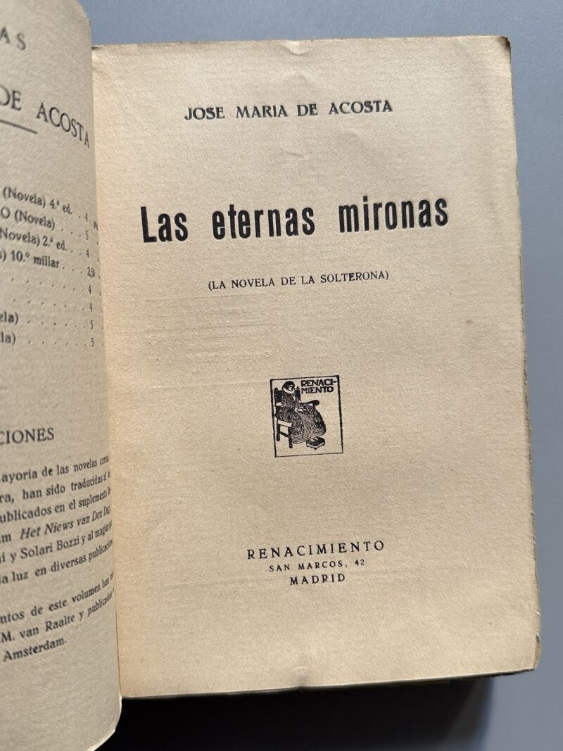 Las eternas mironas, José Mª de Acosta - Renacimiento, ca. 1915