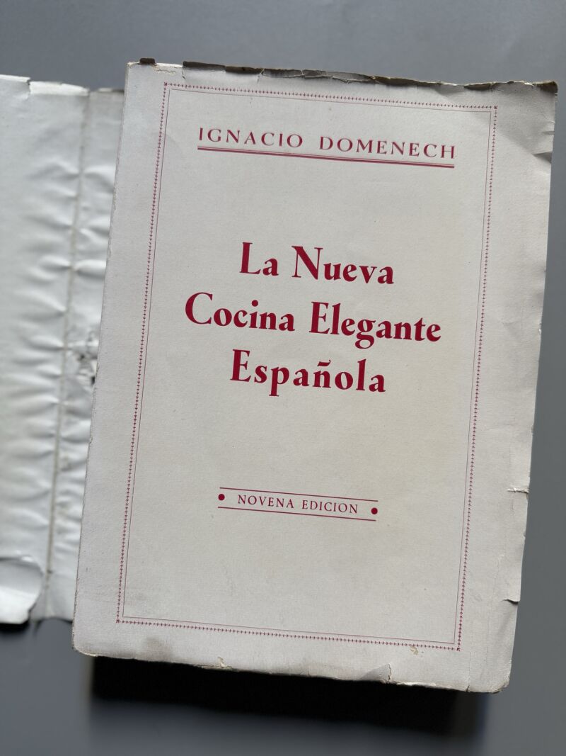 La nueva cocina elegante española, Ignacio Domenech - Quintilla y Cardona, 1959