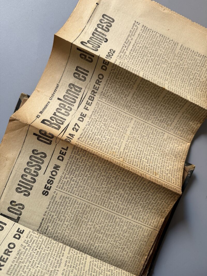 Recopilación de noticias sobre huelgas de obreros de 1902 - Enero, febrero y marzo de 1902