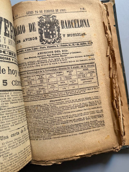 Recopilación de noticias sobre huelgas de obreros de 1902 - Enero, febrero y marzo de 1902